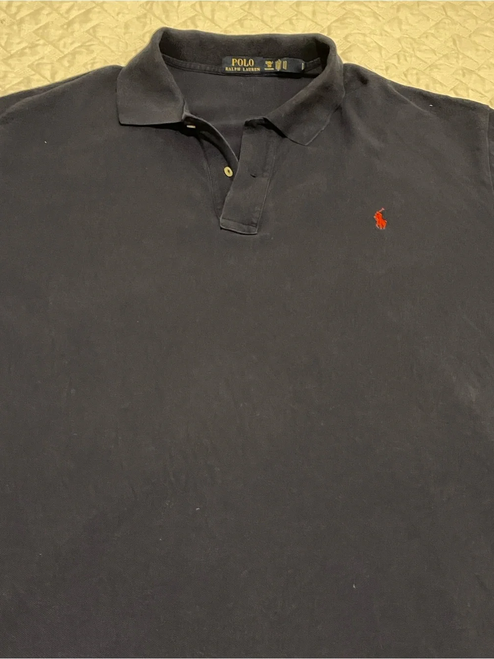 3XB Ralph Lauren Navy Polo with Red Logo